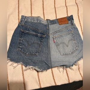 Unique Two-Tone Denim Cutoff Shorts Levi’s